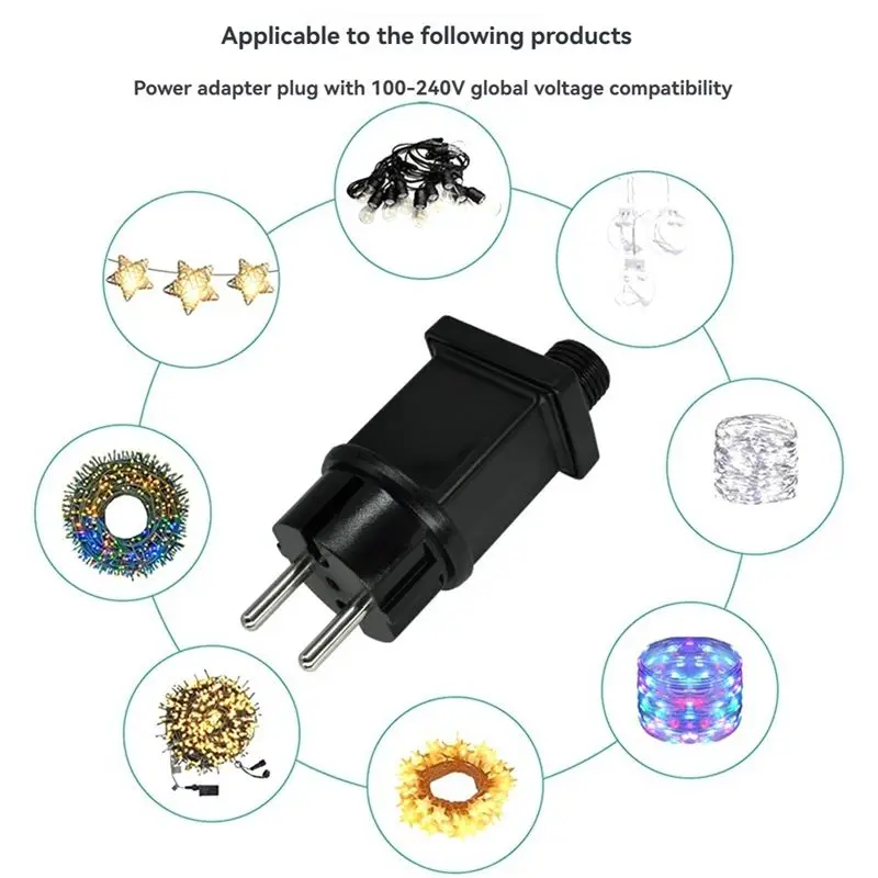 3.5V 3.6W Plug LED Power Supply LED Transformer Plug Adapter IP44 Waterproof Power Christmas Lamp Adapter EU PLUG