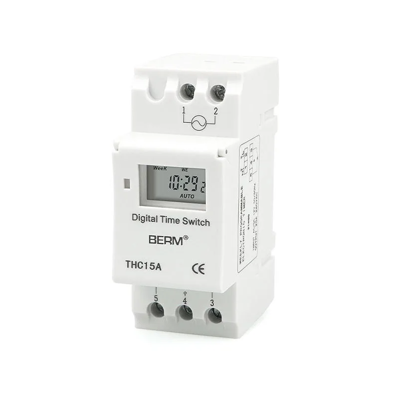 THC15A miniature microcomputer time control switch DC12/24V AC110/220V electric box rail timer