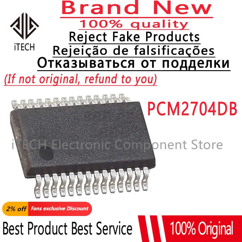 1 sztuk/partia PCM2704DBR PCM2704DB PCM2704 SSOP28 Chip Brand New Original