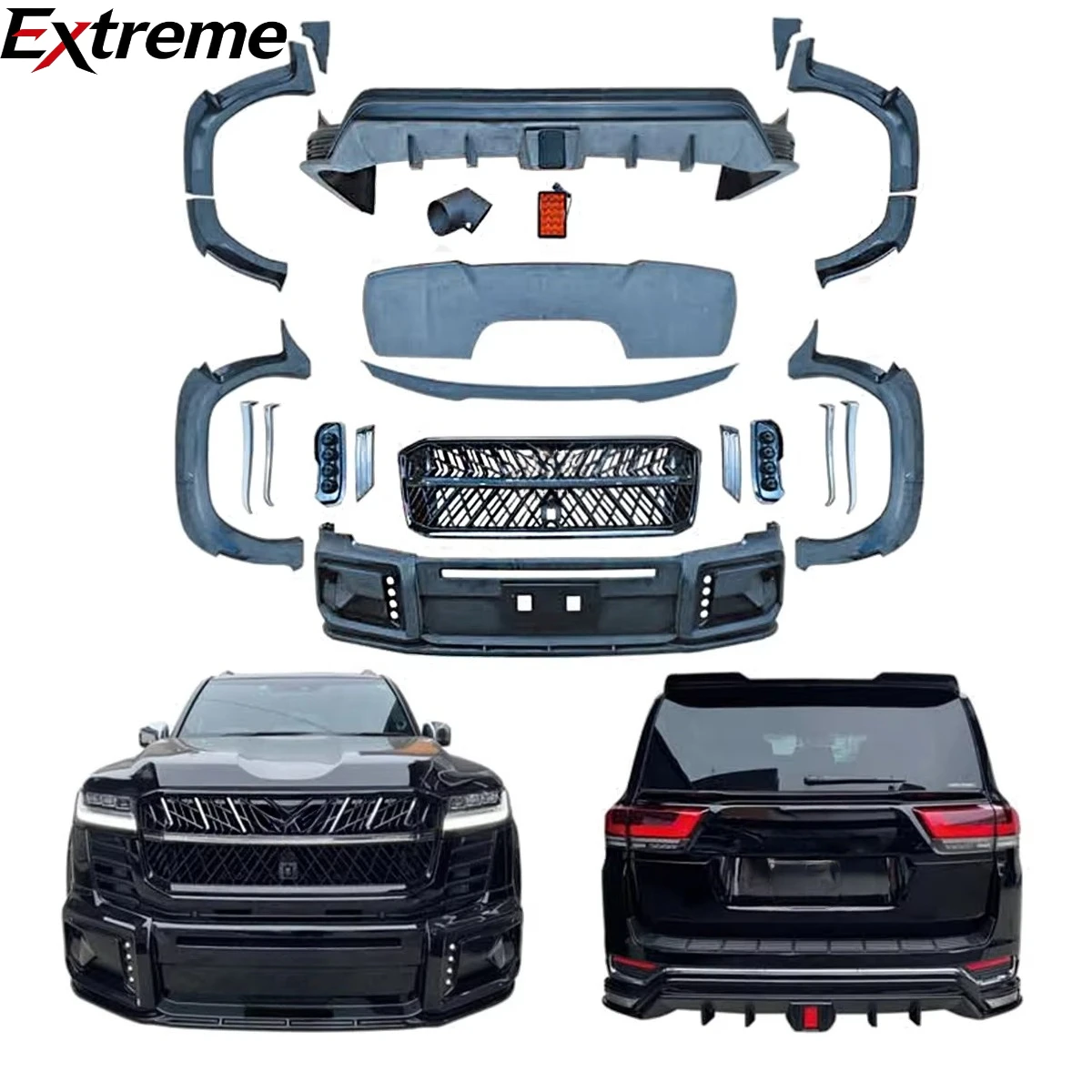 Body Kit Upgrade Facelift for Toyota LC300 2022-2024 Upgrade to Wald Model