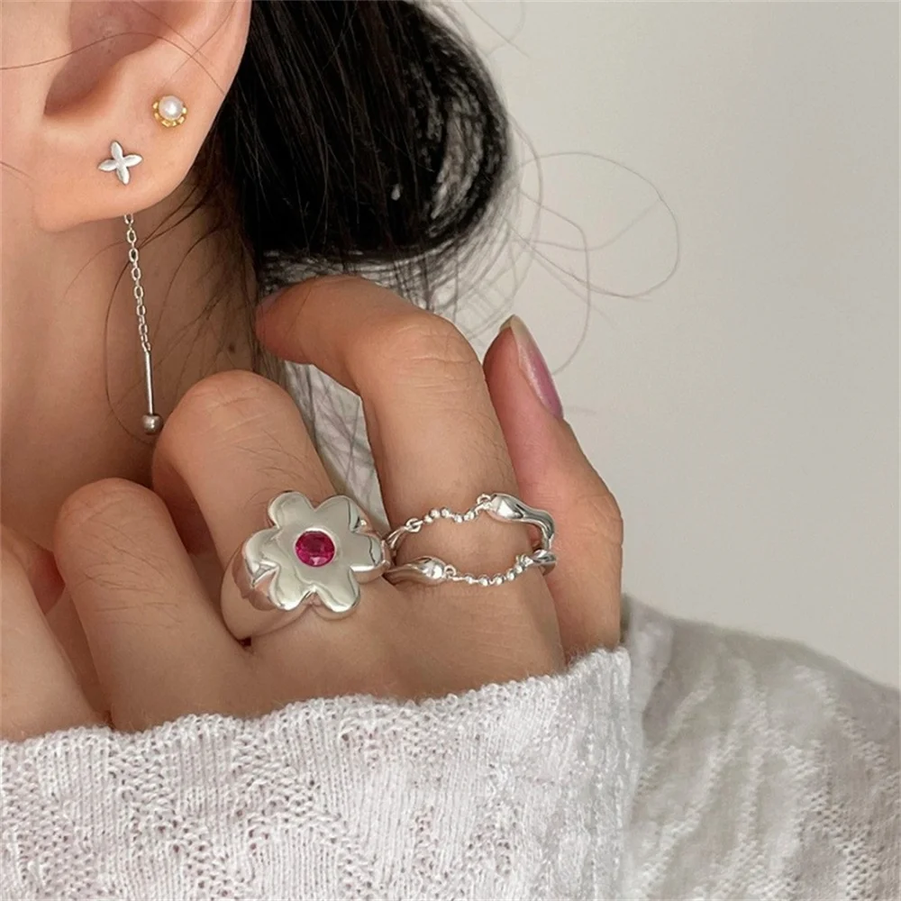 1PCS New Retro Creative Simplicity Geometric Women Ring Fashion Personality Niche Design Ring Wholesale