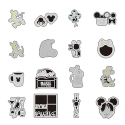 Disney Metal Cutting Die is Suitable For Festival DIY Scrapbook Album 3D Greeting Card Decoration Character Mickey Tiger 2023