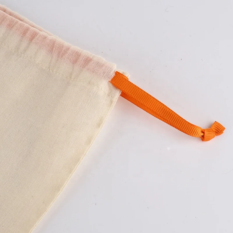 Bolsa grande personalizada de algodão para poeira com cordão e