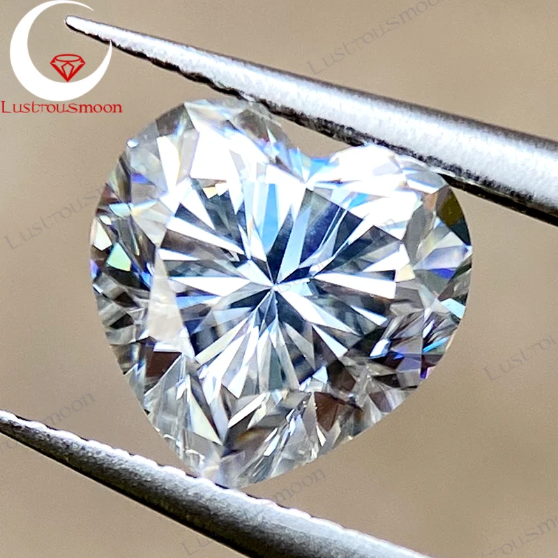 

Moissanite Stone D Color Heart Shape Synthetic Diamond Loose Gemstones VVS with GRA Certificate Gems for Jewelry Custom Making