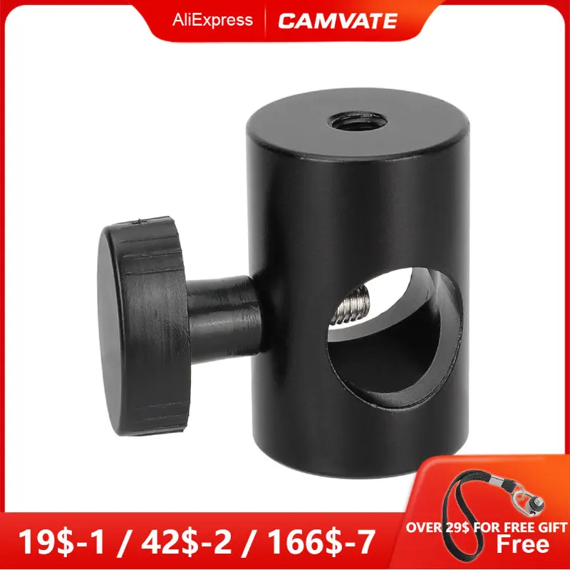 Головное крепление для оссветильник Ной стойки CAMVATE с резьбой 1/4-20 и приемником 5/8 дюйма для крепления шестерни/аксессуара
