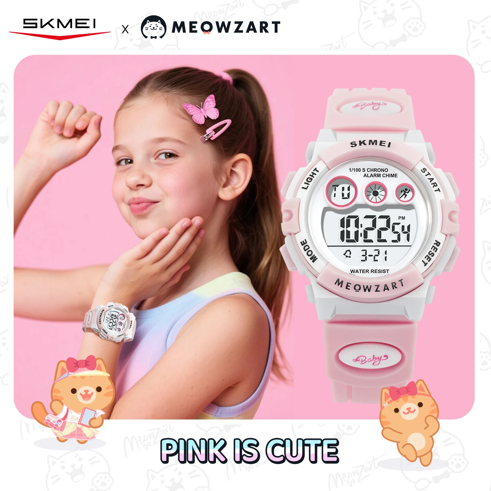 SKMEI 5Bar Waterproof Kids Wristwatch For Boys Girls Children's Wtatch Luminous Display Sport Electronic Wtatch Relogio Infantil