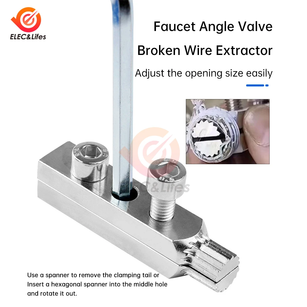 

Hex Stripped Screw Extractor Set Multifunctional Handle Broken Screw Removal Tool Bolt Extractor Kit Pipe Extractor 1/2 3/4 inch