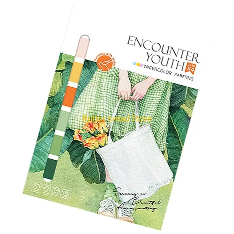 W89C 4 Arkusze akwarelowe malowanie książki z pędzlem kolorowanki książki do rysowania