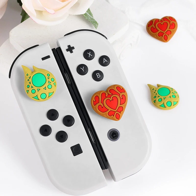 For Zelda Game Leaf Silicone Soft Thumb Stick Grip Cap For Nintendo Switch OLED/Switch Lite/Switch Joystick Protective Cover