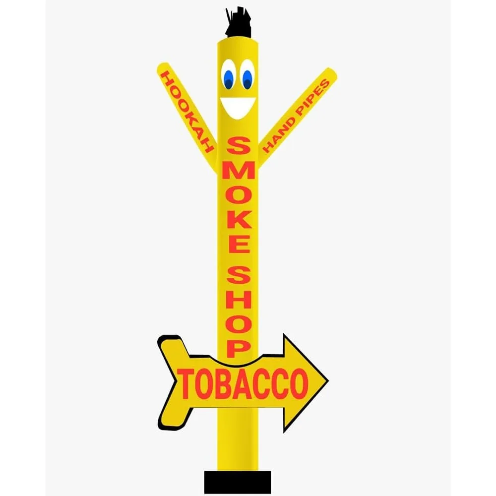 

1Pcs 20Ft Tall Smoke Shop Air Inflatable Dancer with Arrow | Hookah Hand Pipes Tube Man Dancing Perfect Way（Blower Not Included）