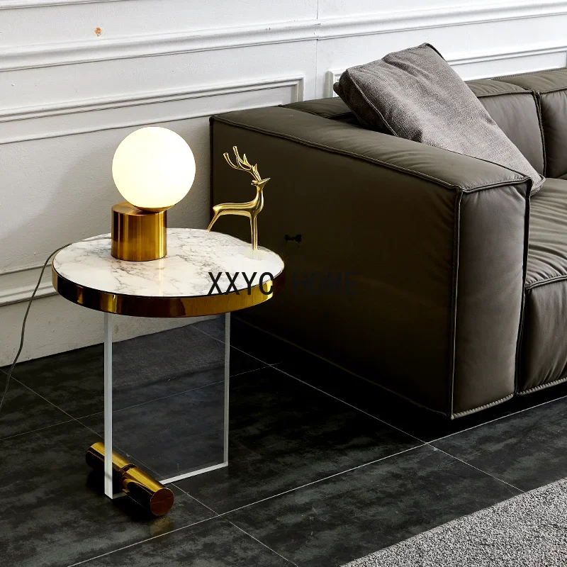 

Italian Light Luxury Coffee Table Side Table Acrylic Sofa Creative