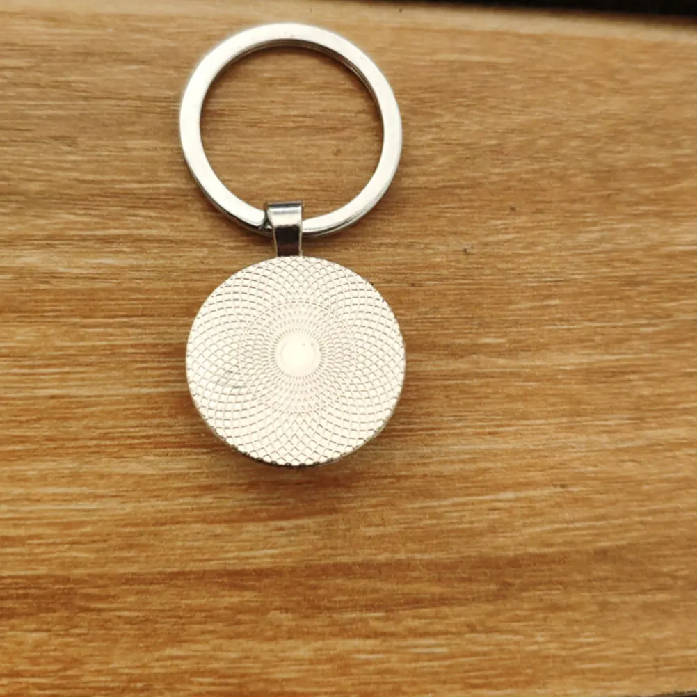 

10Pcs American Flag Keychain Zinc Alloy Glass Patch Durable Key Ring Pendant for Keys Backpack Decoration Key Ring