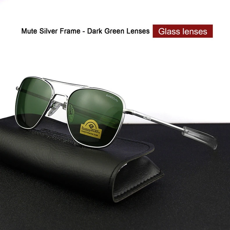 RE Sonnenbrille Mann Amerikanische Armee Militär Luftfahrt Pilot Sonnenbrille Frau Luxus Marke Vintage Metall Titan Rahmen Glas Objektiv – Detail 14