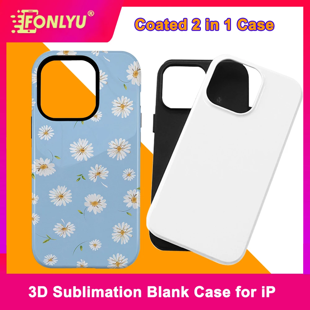 

FONLYU 3d Sublimation Blank Coated 2 in 1 Phone Case Shell for iPhone 17 16 11 12 13 14 15 Pro Max Air Anti Scratch Shockproof