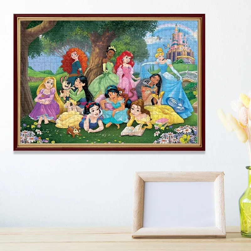 1000 Stück Disney Princesses Mosaik-Puzzle mit Belle, Jasmin, für Ariel, Aschenputtel, Schneewittchen und mehr – herausforderndes Lar