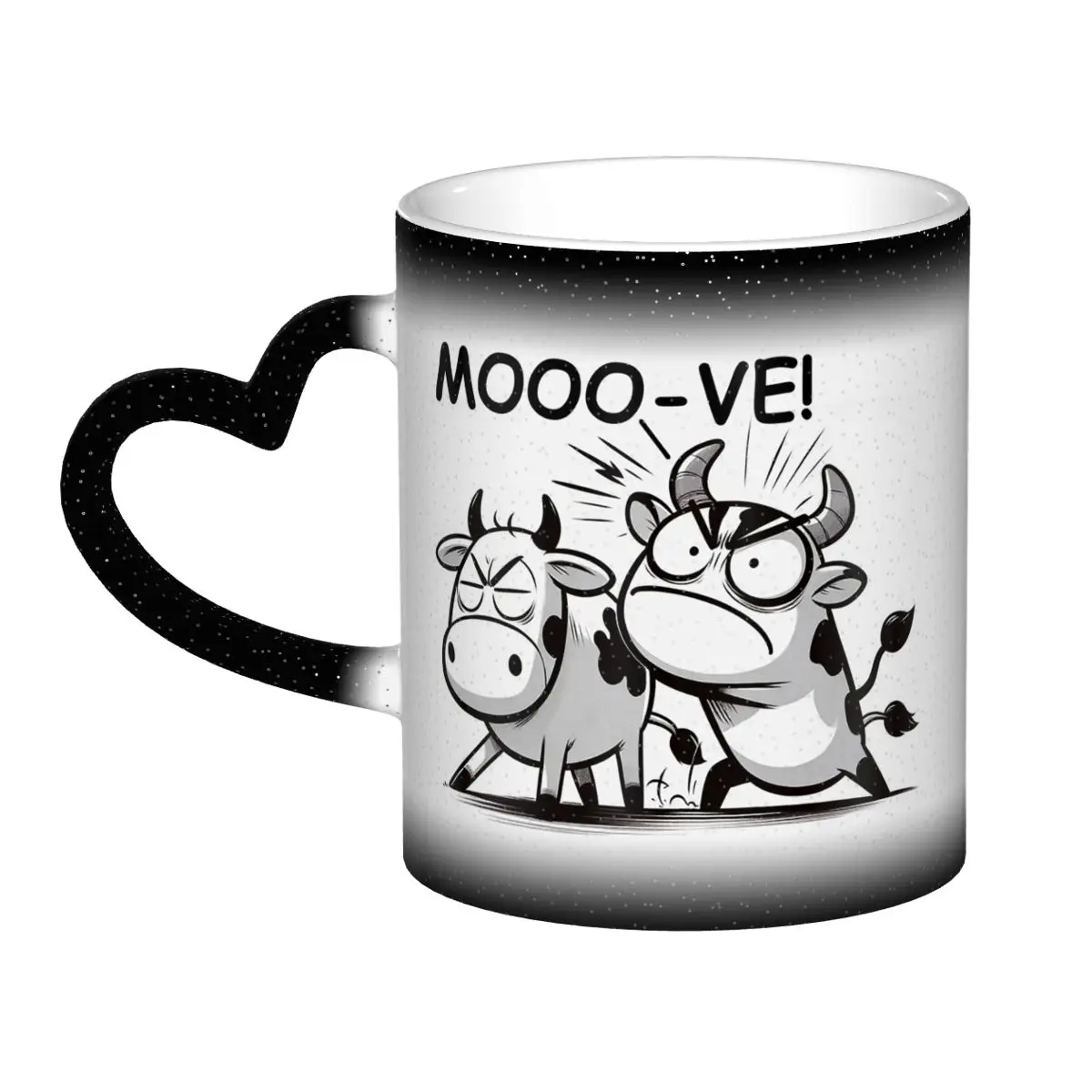 Mug en céramique amusant avec motif de vache impatiente, tasses à café, tasses à thé, tasses à lait, articles de boisson, cadeaux pour femme et homme