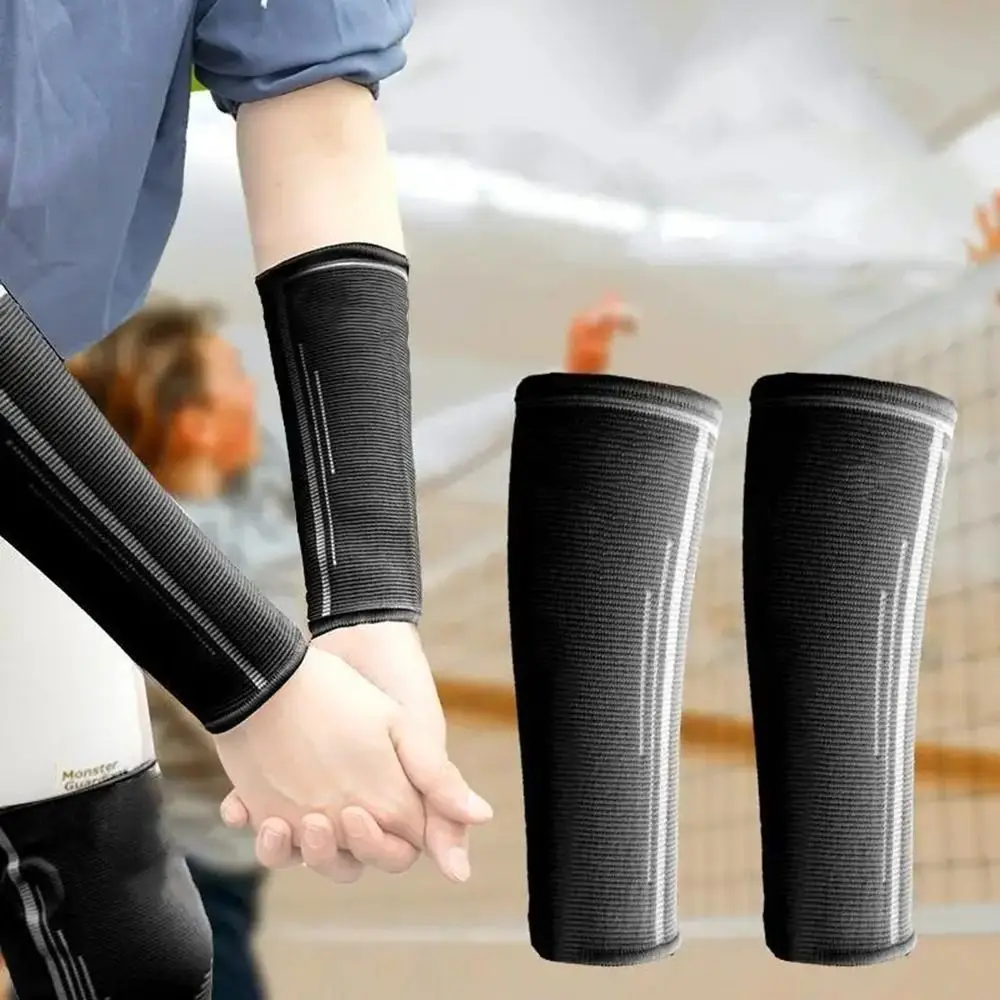 Mangas de compresión para voleibol con protección UV, soporte elástico para muñeca, calentadores de brazo transpirables, mangas de compresión para antebrazo para seguridad deportiva