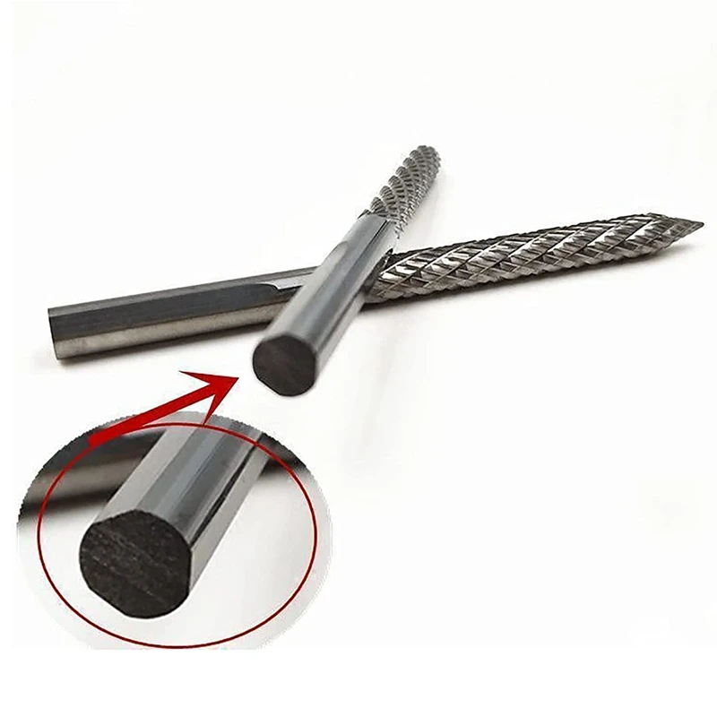 Brocas de rebabas de acero de carburo alto, escariadores de neumáticos, cortadores de carburo, limas rotativas, cortador de alambre, herramienta de reparación de neumáticos, nuevo