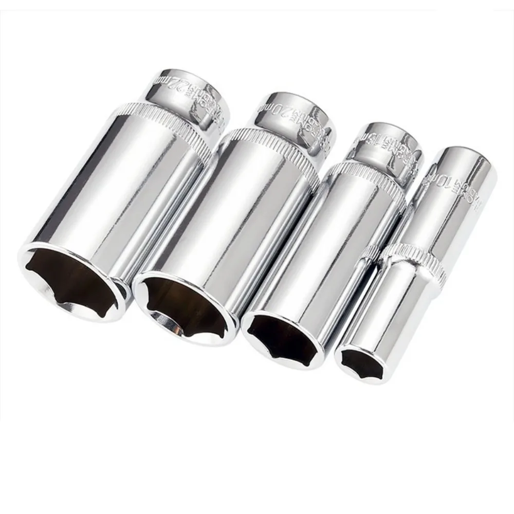 3/8-Zoll-Steckschlüssel mit 6-Punkt-Tiefkopf, 10-mm-Loch, Sechskant-Verlängerungshülsenkopf, Größen 6, 7, 8, 9, 10, 11, 12, 13, 14, 15, 16, 17, 18, 19, 20, 21, 22, 23, 24 mm – Detail 3
