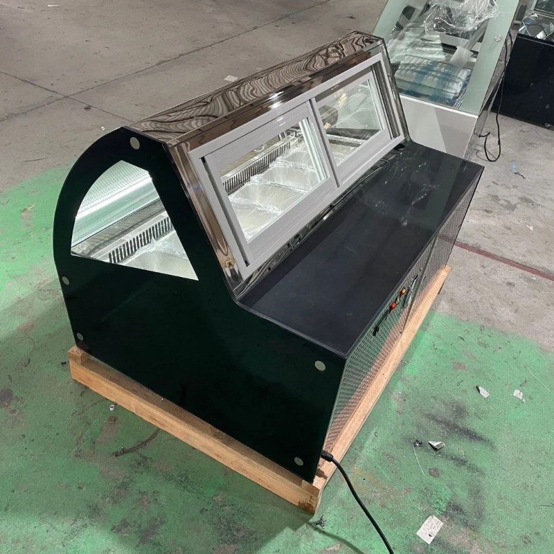 

Small desktop ice cream frozen display cabinet Desktop cabinet Commercial ice cream air-cooled refrigerated
