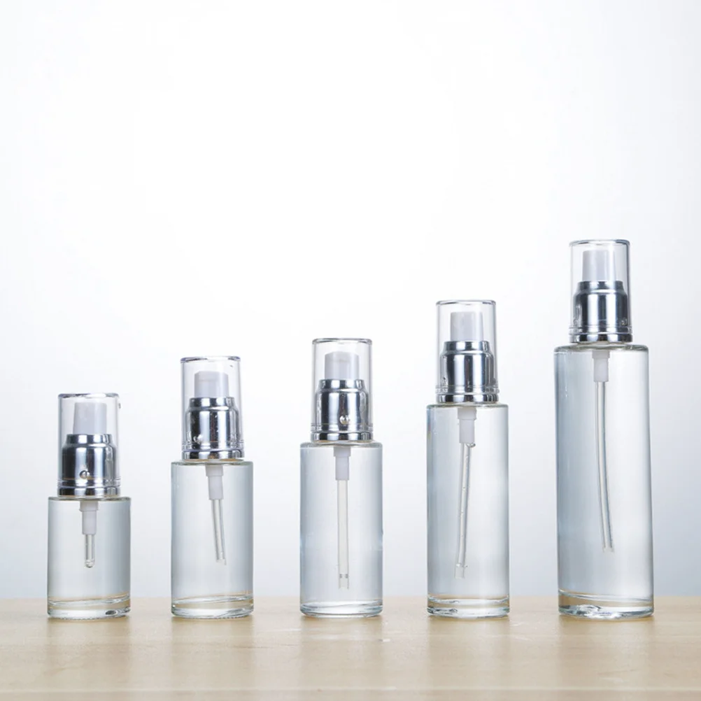 3 szt. Butelki na balsam Puste z pompką Przenośne pojemniki na olejki eteryczne Podróżne butelki na olejki do paznokci Złoto-białe 30 ml