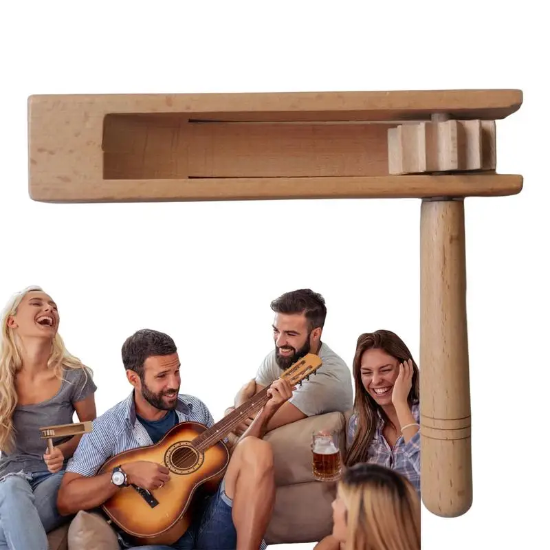 Rumori in legno Messicani Giocattolo Spinner Sonaglio Attrezzatura per strumenti musicali accuratamente lucidata per riunioni sportive di famiglia