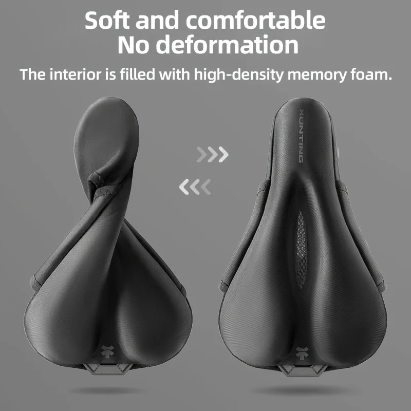 XUNTING Comfort Bike Seat Cover with Dual Shock Absorption, Memory Foam, Anti-Slip, Wear-Resistant Bicycle Saddle Cover image 4