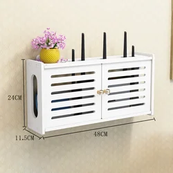 Wireless Wifi Router Rack Storage Box Living Room Socket Wifi Decoration Wall-mounted TV Set-top Box Racks Cable Power Organizer