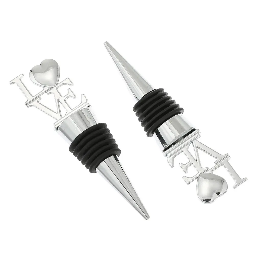 2Pcs Zinc Alloy Wine Bottle Stopper Creative Sealing Plug for Red Wine Beer Storage Dustproof Oxidation Prevention