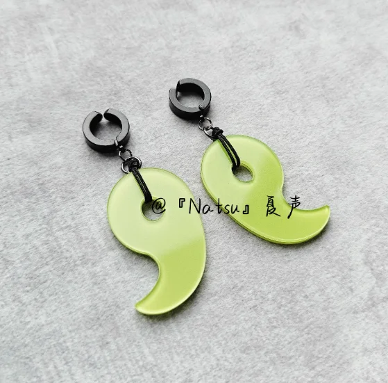 Anime Fate/Grand Order Ashiya Douman Metal Earrings Photo Props Accessories Cosplay Costume Ear Clips Acrylic