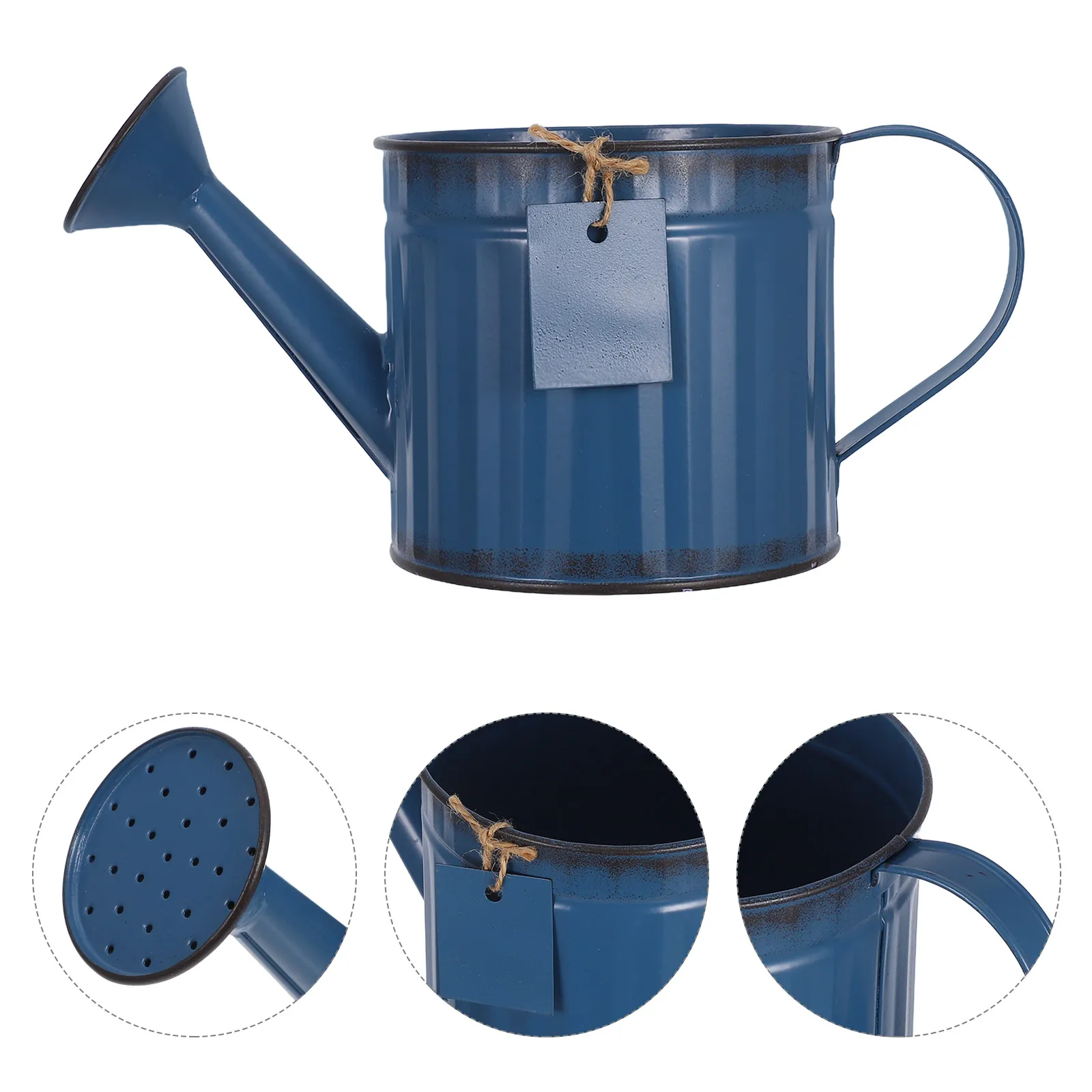 

1pc Vintage Iron Watering Can Retro Garden Tool Decorative Balcony Flower Pot Outdoor Home Use Metal Plant Kettle Long Spout
