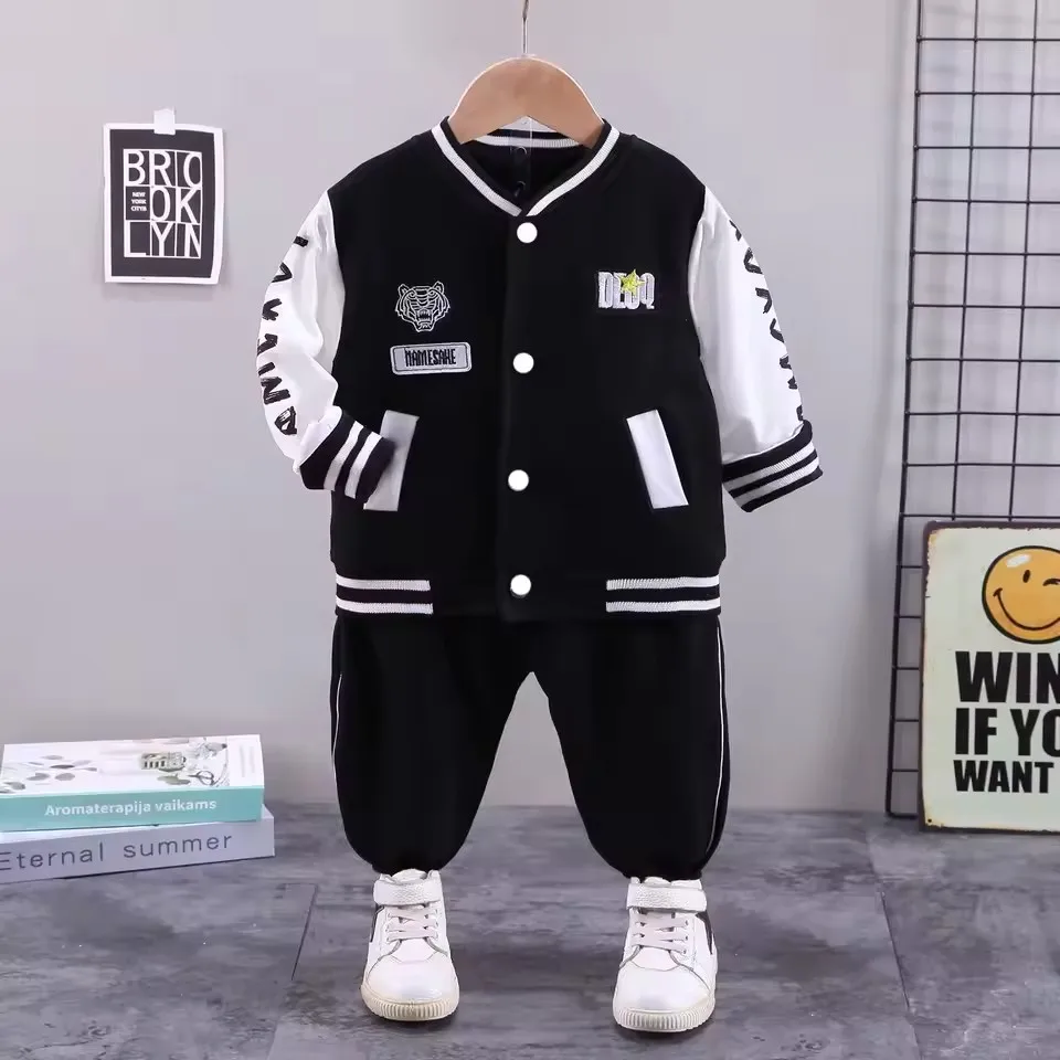 Kinder Baseball Kleidung Sets Jungen Mädchen Sport Casual Anzug Dünne Mantel + Hose 2Pcs Frühling Herbst Baby Trainingsanzug Outfits 1-4 jahre