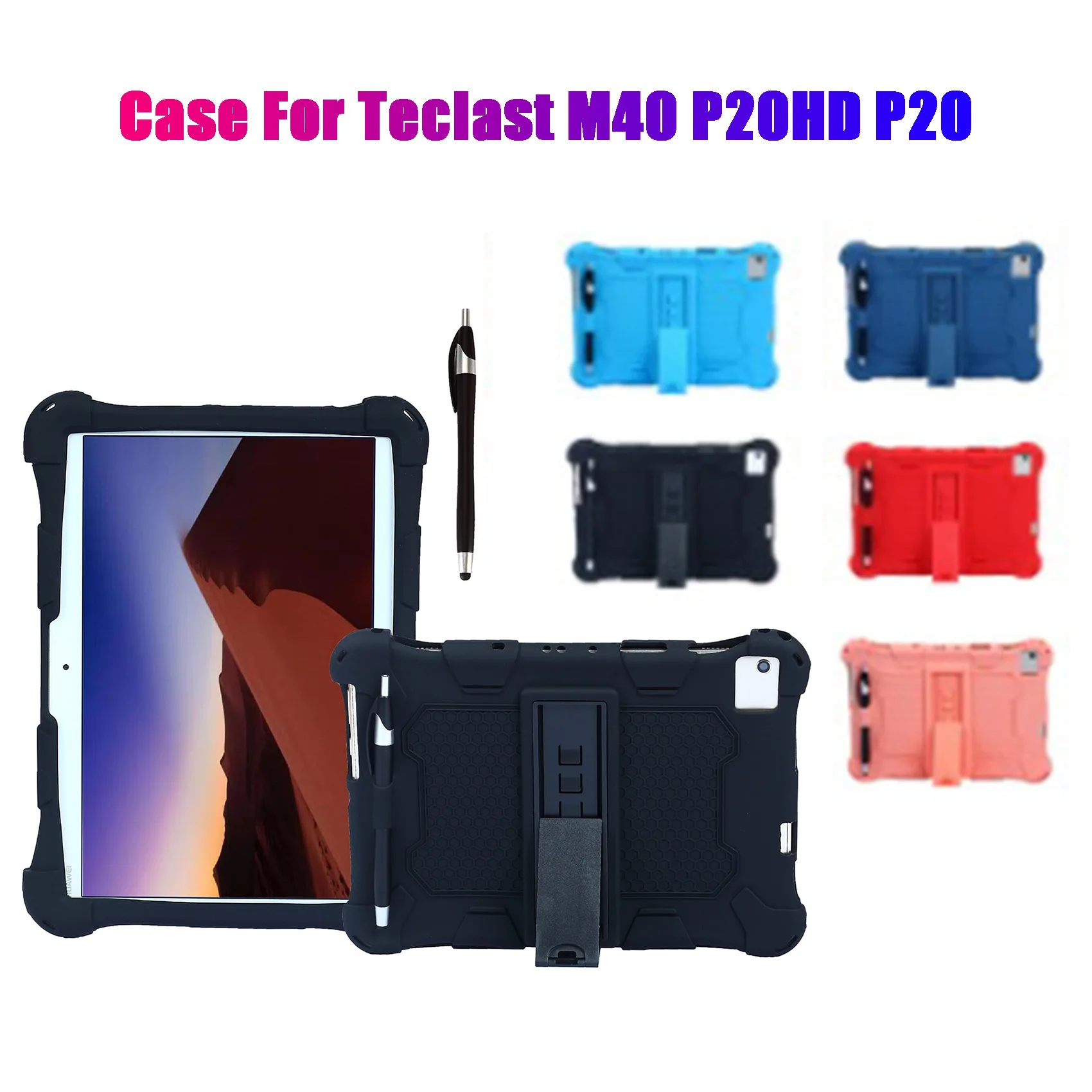 Case for Teclast M40 P20HD P20 10.1 Inch Tablet Silicone Case Adjustable Tablet Stand for Teclast