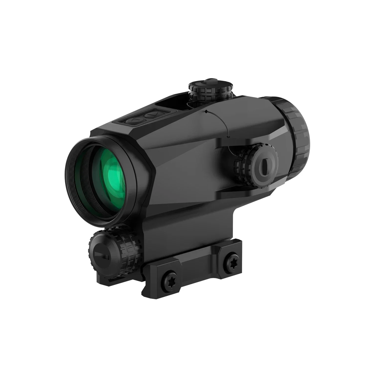 100% Original 3X30 Prism Scope 3X Magnifier Red IR MOA Reticle Shake Wake for 5.56 .308 Rifle Scopes