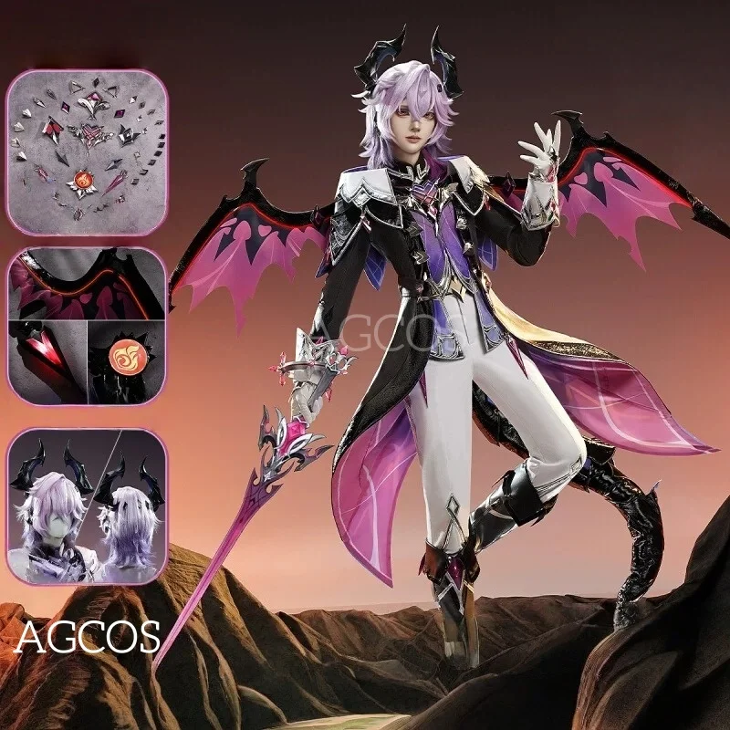 

AGCOS Genshin Impact Durin Cosplay Costume Male Halloween Outfits Uniforms Sets Game Costumes Cosplay