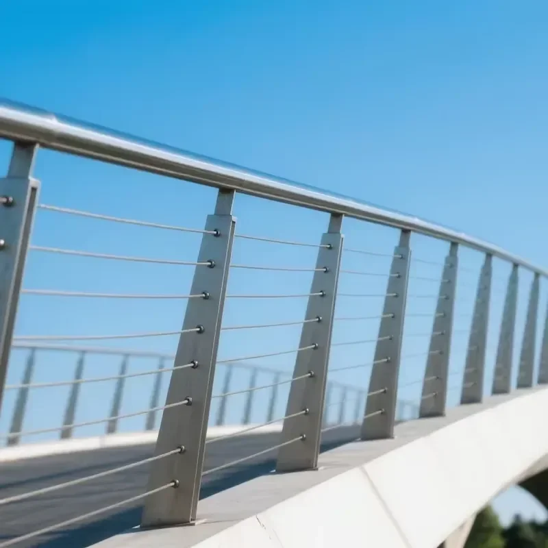 Custom OEM Stainless Steel Safety Barrier Anti-Collision Bridge Railing Sidewalk Guardrail for Outdoor Public Projects