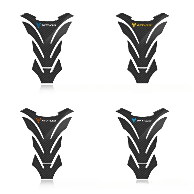 3D Carbon Fiber Motorcycle Fuel Tank Pad Cover Protector Decal Stickers For  MT-03 MT03 MT 03