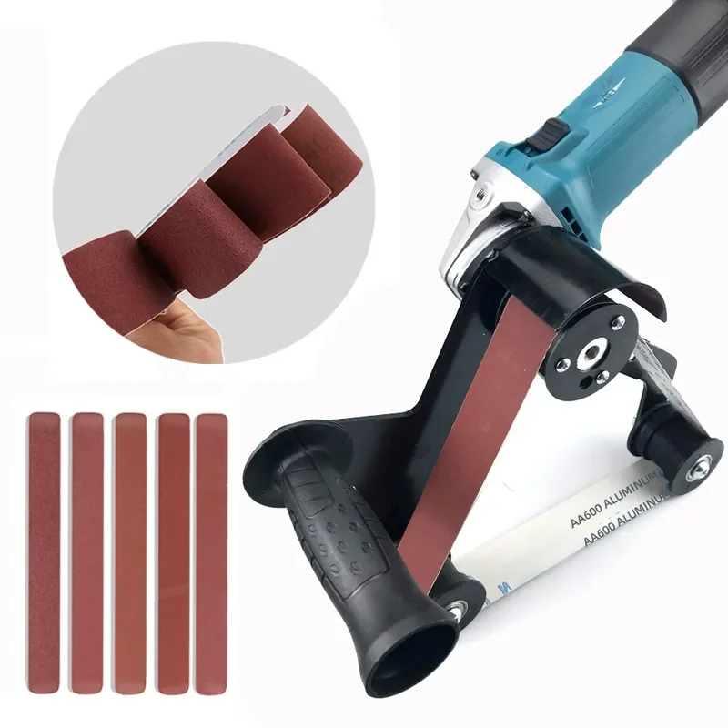 Stainless Steel Round Tube Wire Drawing Machine External Rust Removal Polishing Belt Sander Angle Grinder Belt Head