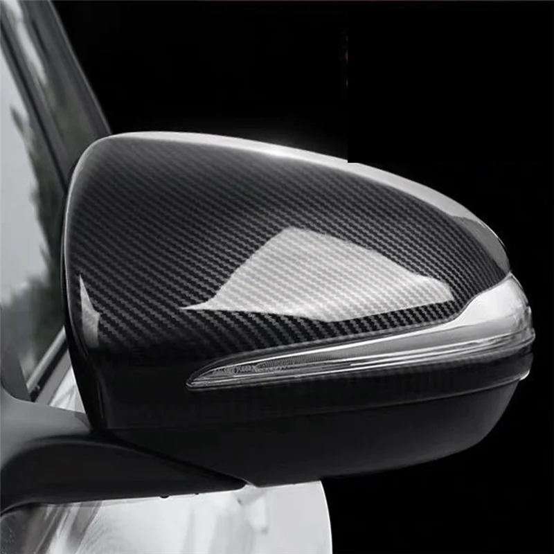 

X-T RHD Детали накладки на зеркало заднего вида для Mercedes-Benz C W205 E W213 GLC X253 2016-2023, колпачки для боковых зеркал с карбоном