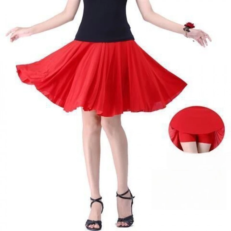 Square Dance Skirt Adult Latin Dance Skirt Summer Square Dance Dress Half Body Skirt Short Skirt