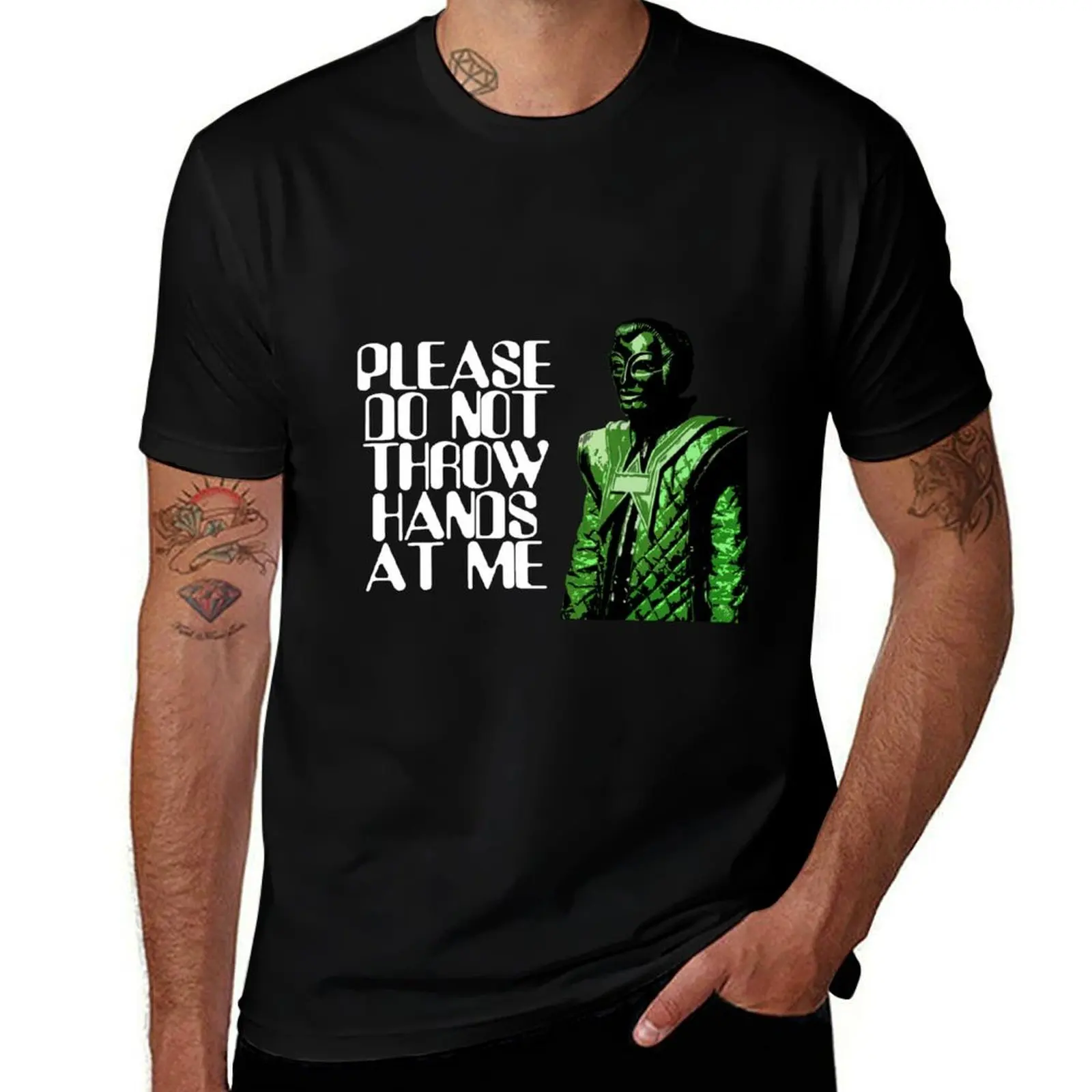 Please Do Not Throw Hands At Me T-Shirt Classic Basic Casual T-Shirt