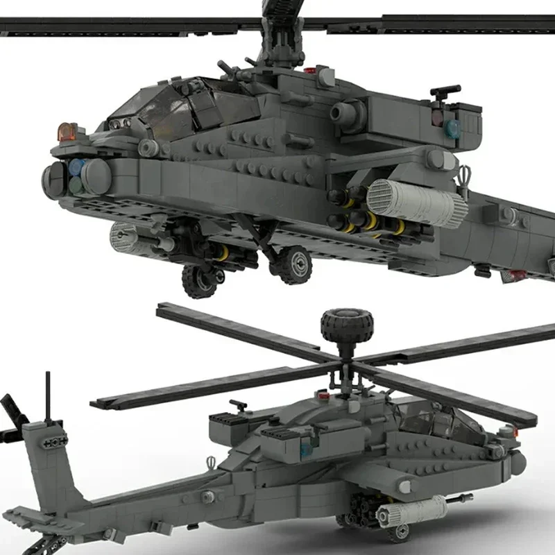 Moc Bouwstenen Militair Model Boeing AH-64 Apache Fighter Technologie Modulaire Blokken Geschenken Speelgoed Voor Kind DIY Sets Montage