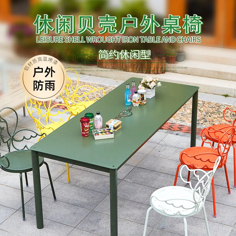 store manager table and chair combination outdoor Outdoor courtyard aluminum table and chair garden park  small bar