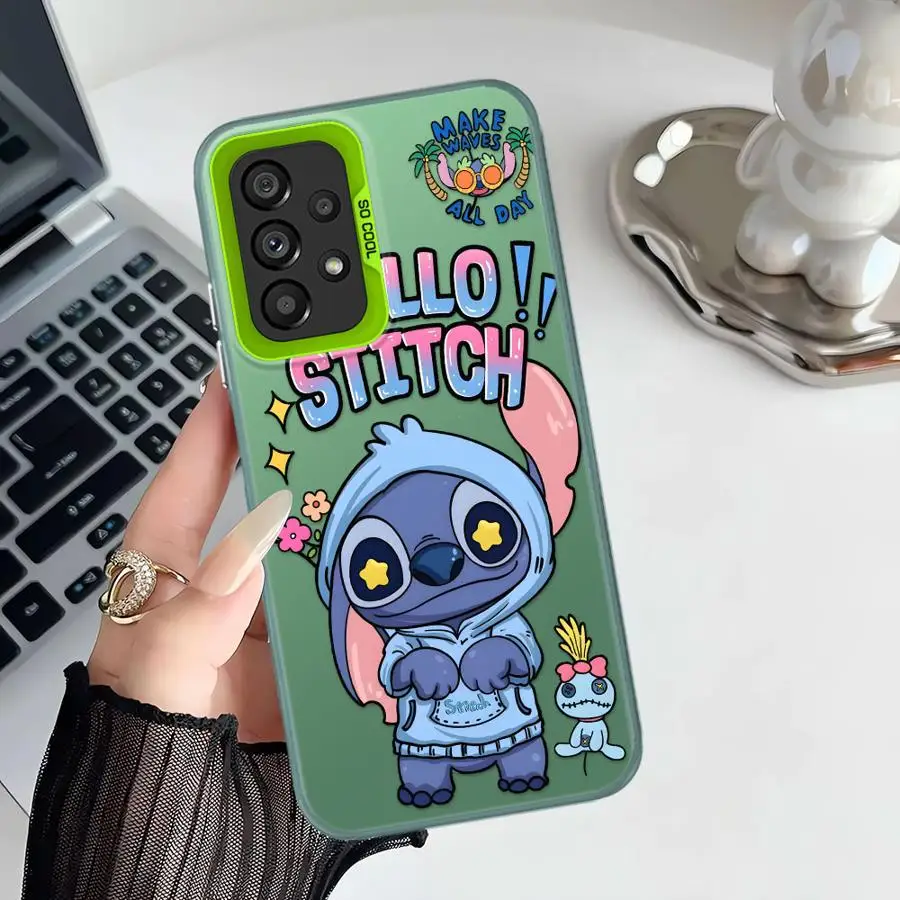Casing untuk Samsung untuk Galaxy A23 A16 A34 A15 A12 A24 A13 A22 A25 A14 A32 Sampul Lembut Kartun Lucu Stitch
