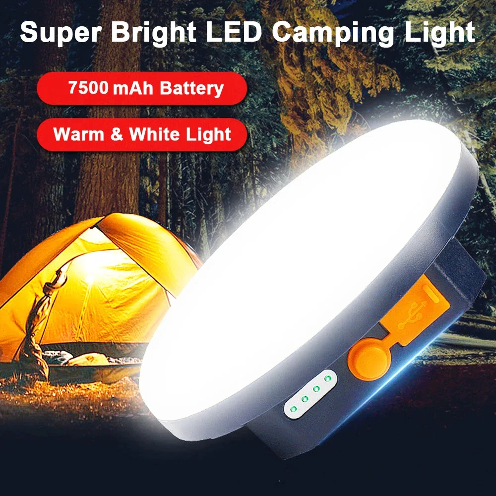 Upgraded 13500mAh USB Rechargeable LED Camping Strong Light with Magnet Zoom Portable Torch Tent Light Work Maintenance Lighting