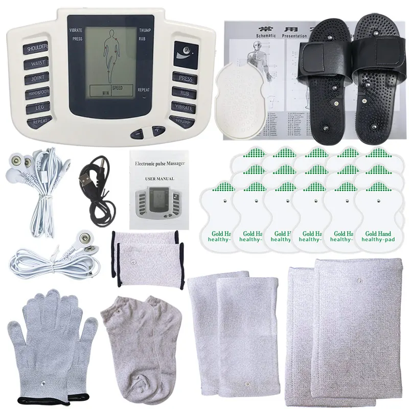 Physiotherapy Tens Equipment for Body Back Foot Massager Eletric Muscle Stimulator EMS Tens Machine Massage Tools Health Care