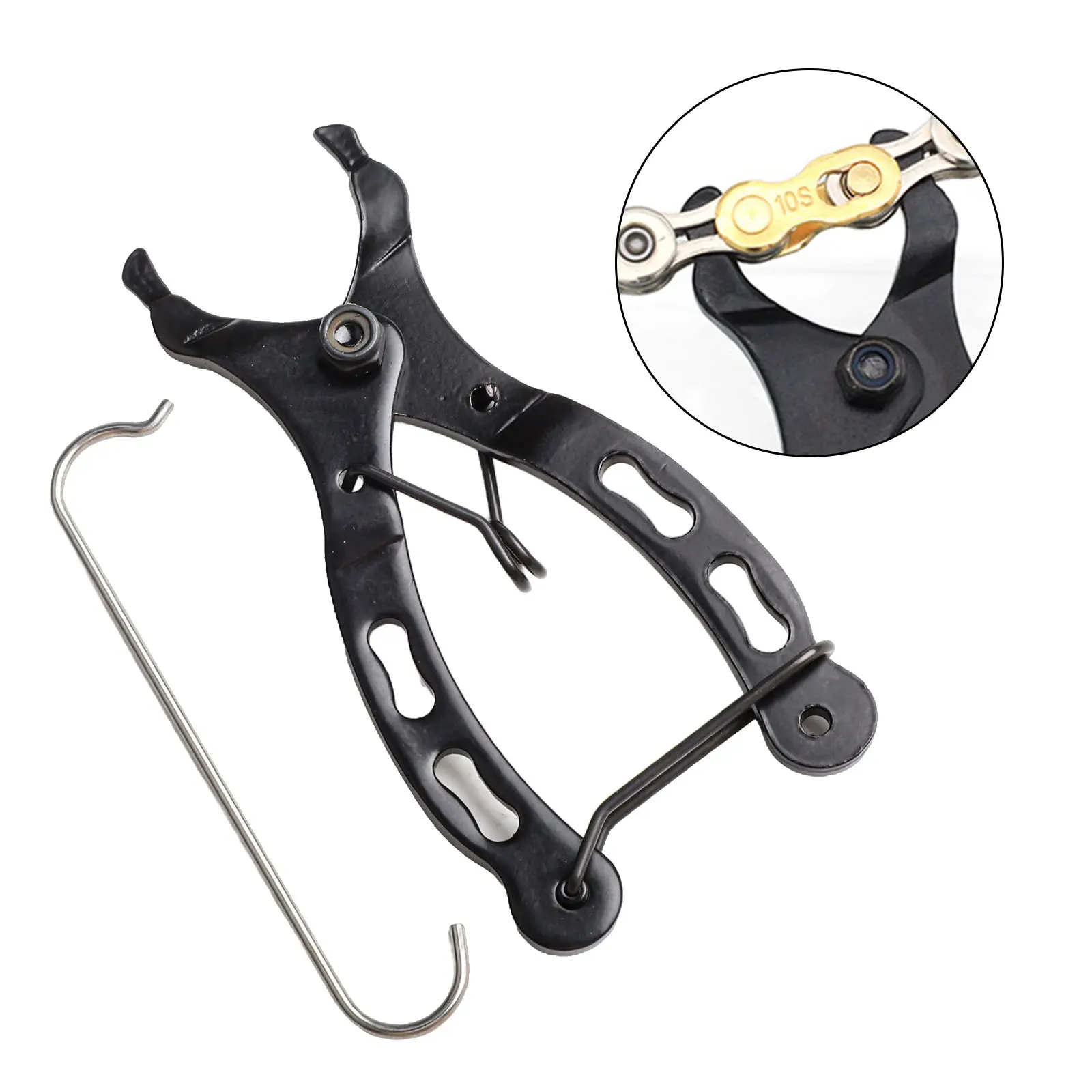 Silver plated carbon steel bicycle chain cutter for efficient installation and removal of quick release buckles