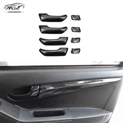 for ISUZU D-MAX MU-X 2012-2019 8pcs Carbon Fiber Color Inner Door Open Handle Cover Decoration