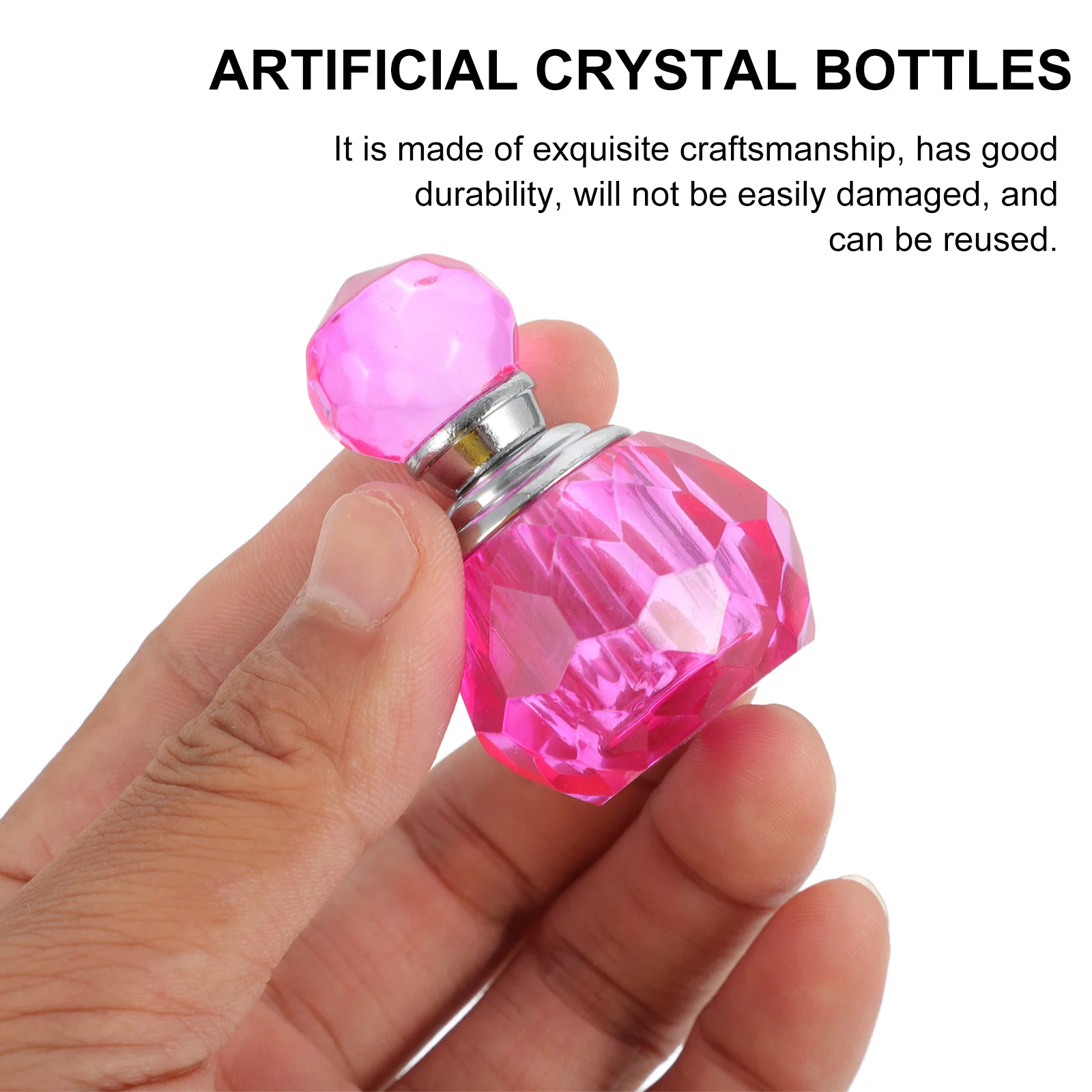 

1Pcs Stylish Crystal Perfume Diffuser Bottle Reusable Essential Oils Container Small Aromatic Vessel for Perfume Display and