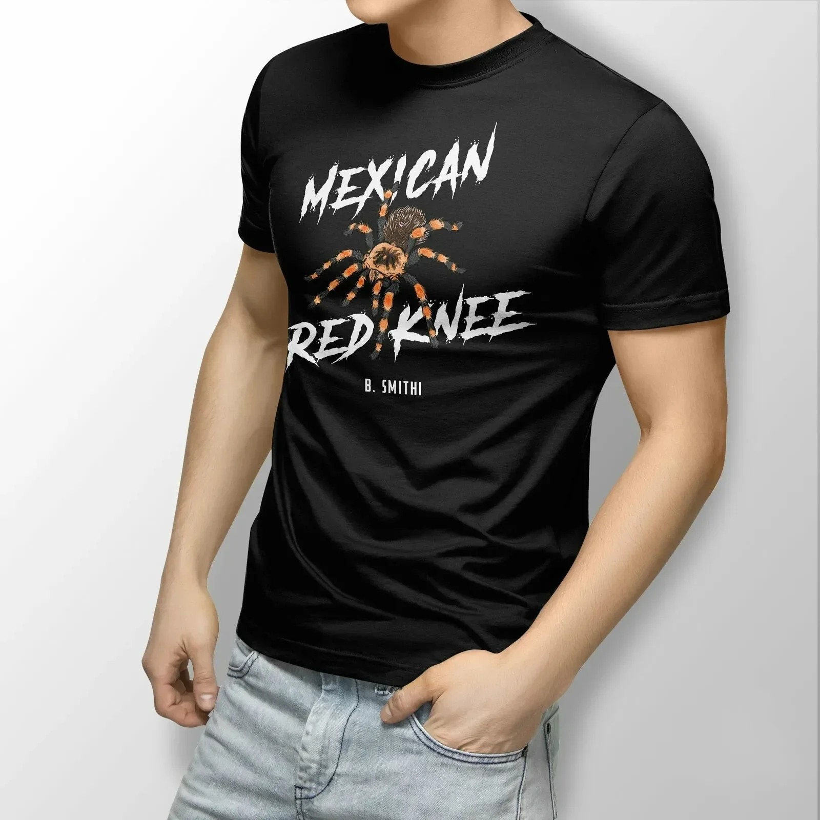 Mexican Red Knee Tarantula Funny Insect Spider T-Shirt 100% Cotton O-Neck Summer Short Sleeve Casual Mens T-shirt Size S-3XL